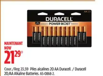 Canadian Tire Duracell 20/aa alkaline batteries offer