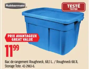 Canadian Tire Rubbermaid roughneck 68.1l storage tote offer
