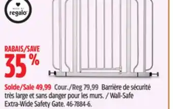Canadian Tire Regalo wall-safe extra-wide safety gate offer
