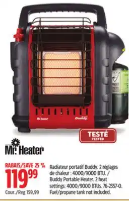 Canadian Tire Mr heater buddy portable heater offer