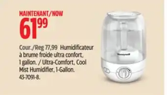 Canadian Tire Honeywell ultra-comfort, cool mist humidifier, 1-gallon offer