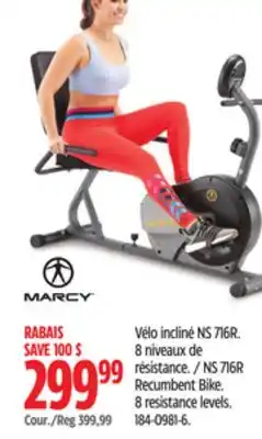 Canadian Tire Marcy ns 716r recumbent bike offer