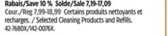 Canadian Tire Swiffer selected cleaning products and refills offer