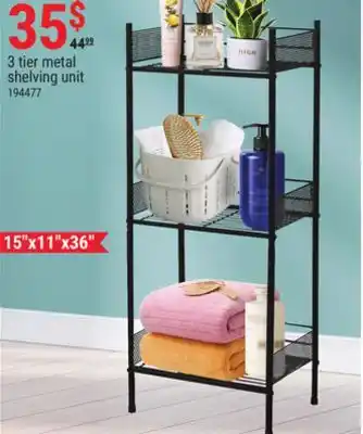 Rossy 3 tier metal shelving unit offer