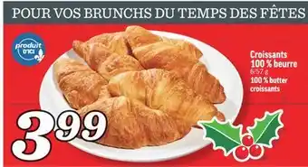 Marché Richelieu Croissants 100 % beurre | 100 % butter croissants offer