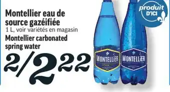 Marché Richelieu Montellier eau de source gazéifiée | montellier carbonated spring water offer