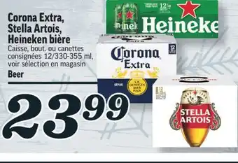 Marché Richelieu Corona extra, stella artois, heineken bière | beer offer