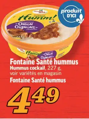 Marché Richelieu Hummus fontaine santé | fontaine santé hummus offer