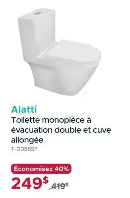 Bath Depot Alatti toilette monopièce à évacuation double et cuve allongée offer
