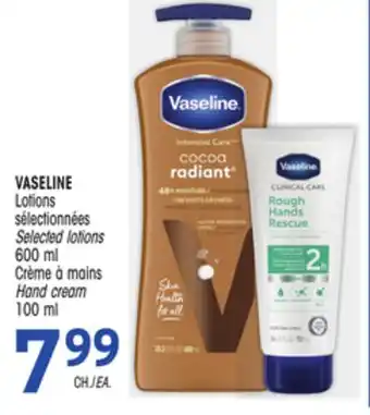 Uniprix Vaseline lotions sélectionnées/selected lotions offer