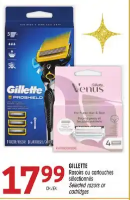 Uniprix Gillette rasoirs ou cartouches sélectionnés/selected razors or cartridges offer