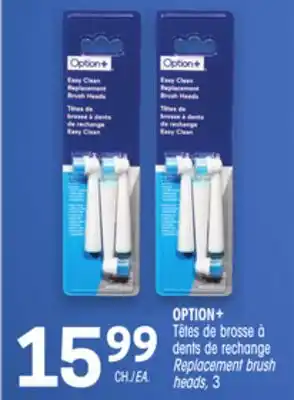 Uniprix Option+ têtes de brosse à dents de rechange/replacement brush heads offer