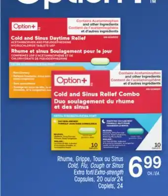 Uniprix Option rhume, grippe, toux ou sinus/cold, flu, cough or sinus offer