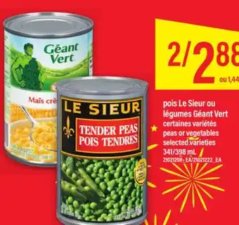 Maxi Pois le sieur ou légumes géant vert offer