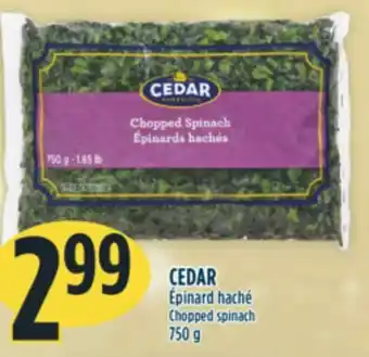 Marché Adonis Cedar épinard haché offer