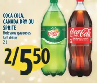 Marché Adonis Coca cola, canada dry ou sprite boissons gazeuses offer
