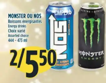 Marché Adonis Monster ou nos boissons énergisantes offer