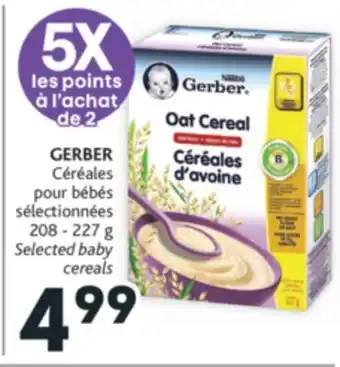 Brunet Gerber céréales pour bébés sélectionnées offer