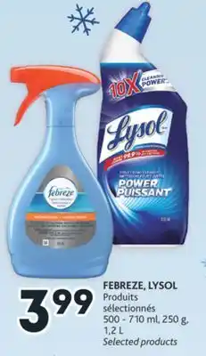 Brunet Febreze, lysol produits sélectionnés offer