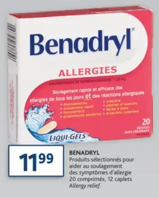 Brunet Benadryl produits sélectionnés pour aider au soulagement des symptômes d'allergie offer