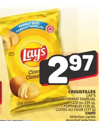 Marché Bonichoix Lay's format familial (220 ou 235 g), poppables (130 g), cuites au four (177 g) chips offer