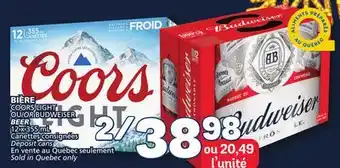 Marché Bonichoix Coors light or budweiser beer offer