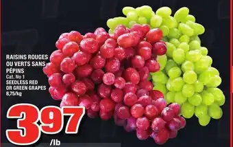Super C Raisins rouges ou verts sans pépins | seedless red or green grapes offer