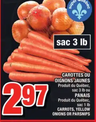 Super C Carottes ou oignons jaunes | carrots, yellow onions offer