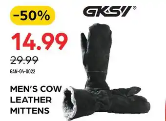 Pronature Men's cow leather mittens offer