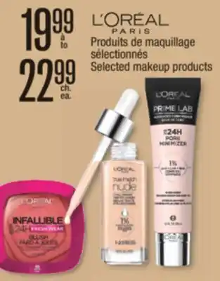Jean Coutu L'oréal paris selected makeup products offer