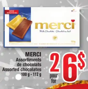 Jean Coutu Merci assorted chocolates offer