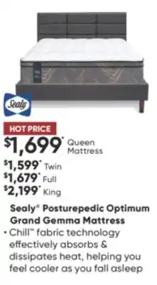 Dormez Vous Sealy posturepedic optimum grand gemma mattress offer