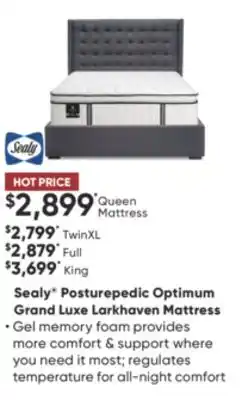 Dormez Vous Sealy posturepedic optimum grand luxe larkhaven mattress offer
