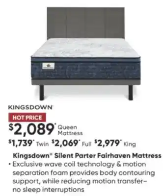 Dormez Vous Kingsdown silent partner fairhaven mattress offer