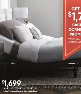 Dormez Vous Malouf lounge lifestyle adjustable base offer