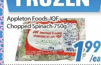 Bestco Food Mart Appleton foods iqf chopped spinach offer