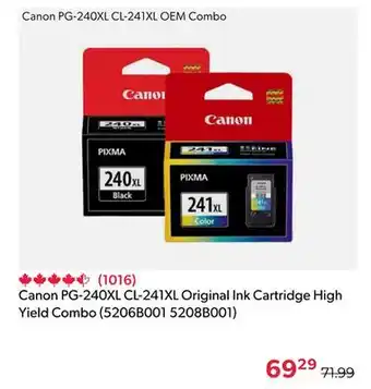 Shopper+ Canon pg-240xl cl-241xl original ink cartridge high yield combo offer