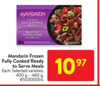 Walmart Mandarin frozen fully cooked ready to serve meals offer