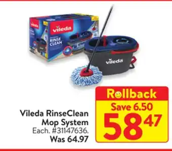 Walmart Vileda rinse clean mop system offer