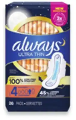 Walmart Always pads 20s-48s offer