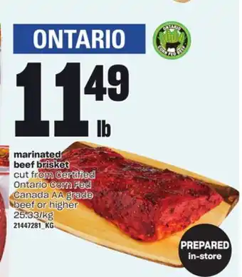 Independent Grocer Marinated beef brisket offer