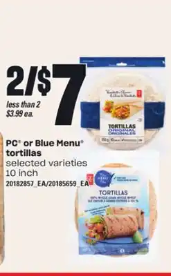 Independent Grocer Pc blue menu tortillas, 10 inch offer