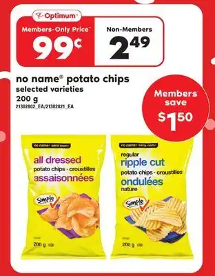 Independent Grocer No name potato chips, 200 g offer