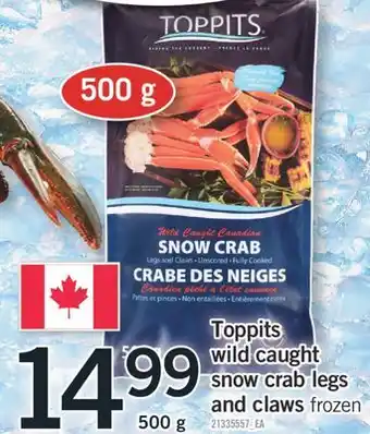 Fortinos Toppits wild caught wild caught snow crab legs 500 g offer