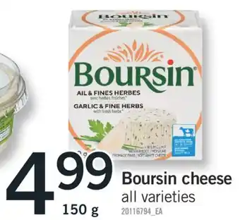 Fortinos Boursin cheese, 150 g offer