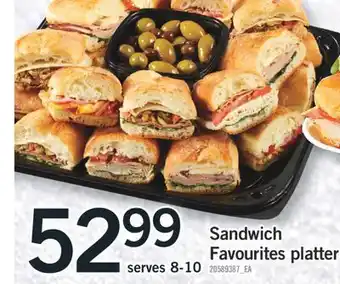 Fortinos Sandwich sandwich favourites offer