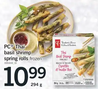 Fortinos Pc thai basil shrimp spring rolls offer