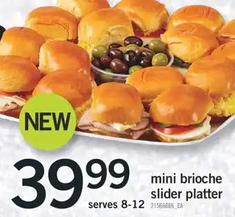 Fortinos Mini brioche slider platter offer