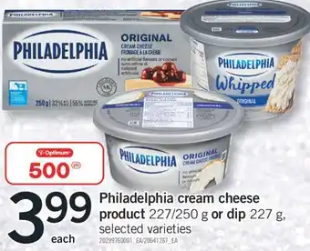 Fortinos Philadelphia cream cheese product offer