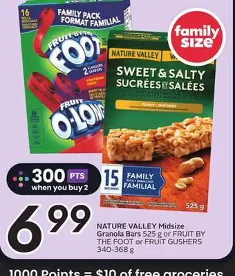 Sobeys Nature valley midsize granola bars offer